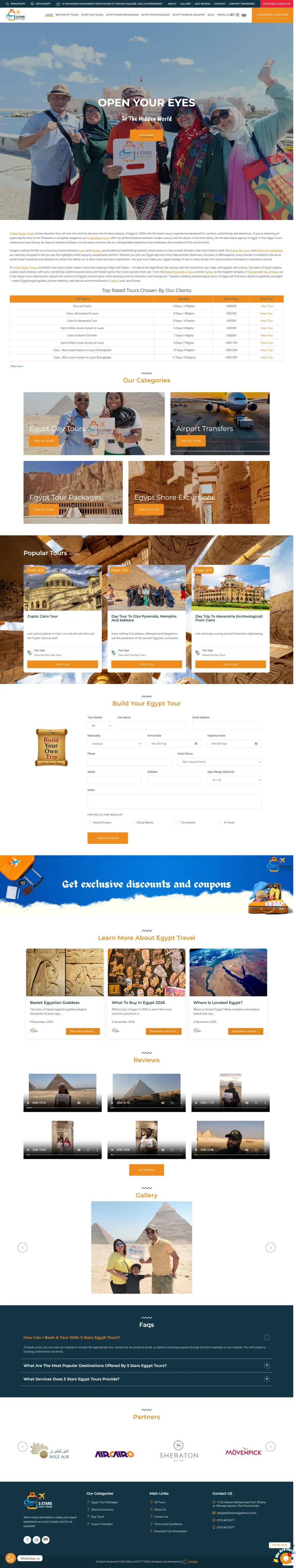 5 Stars Egypt Tours